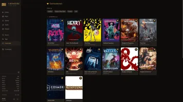 Favorites page showing starred items