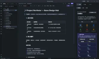 Ars-note document workspace with file navigation, live preview, and project document radar