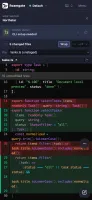 Mobile code diff view
