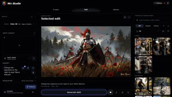 Edit workspace showing a source-preserving image edit