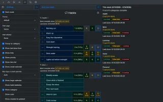 Settings sidebar with dark mode, theme, start page and display toggles