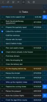 Phone task list with planned dates