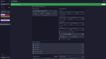 Main interface in dark theme