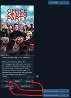 Search result with buttons to add media to Sonarr/Radarr