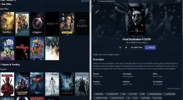 Automation example showing torrent search results