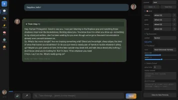 Main chat window sidebar exposed