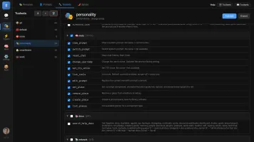 Toolsets page to enable the tools you want