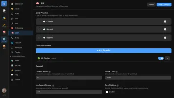 Settings > LLM to link your own LLM provider