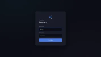 Login page with authentication