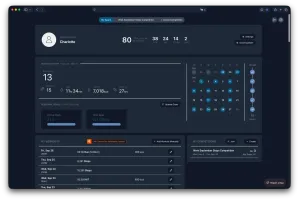 Personal dashboard in dark mode