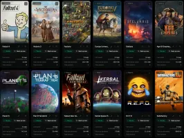 Detected game library view in the desktop app