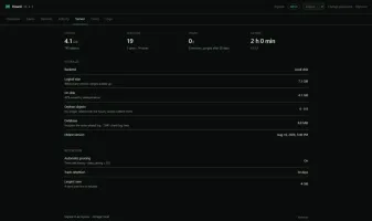 Self-hosted server web panel dashboard