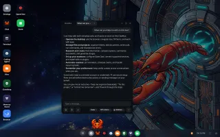 ClawBox chat panel answering on the desktop with provider, model and reasoning pills
