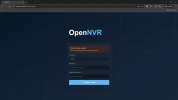 First-Time Setup screen with token entry