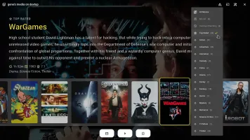 HomeFlix media categories screen