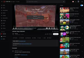 The TypeType web app playing a YouTube video on desktop
