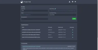 Profile page