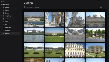 Imagor Studio gallery interface with virtual scrolling and folder navigation