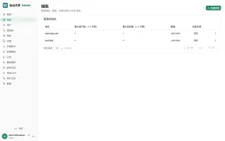 Admin console domain management