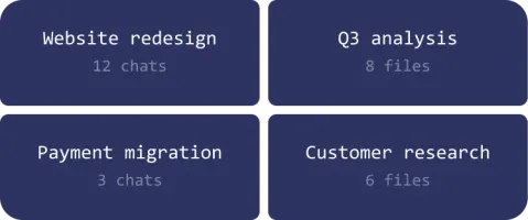 Projects view in the Grid desktop app