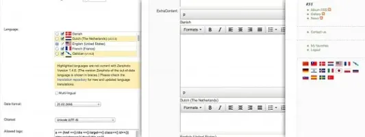 Zenphoto multilingual site configuration