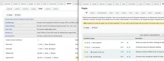 Zenphoto plugin management