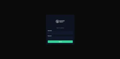 Login screen