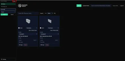 Folder creation interface