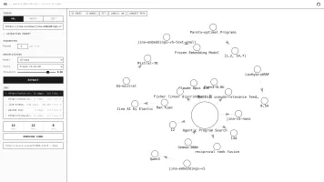 Hero screenshot of the knowledge graph extractor interface