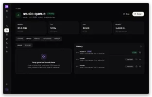 Deploy history with rollback capability