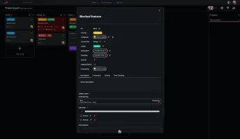 Card detail in dark mode