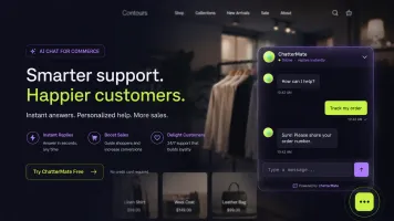 ChatterMate AI chat widget on an e-commerce store