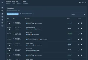MyFin transactions view