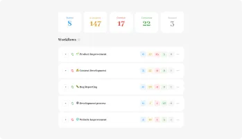 Automated Workflow Tracking screen showing workflow progress visualization