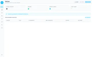 Devices page in light mode