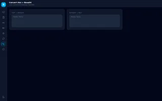 Hex ↔ Base64 Converter page
