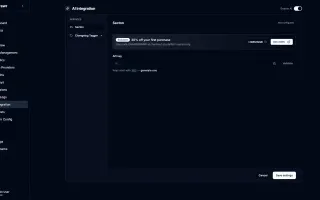 AI settings configuration