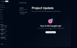 Catch-up view for changelog entries