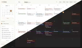 Calino desktop calendar view