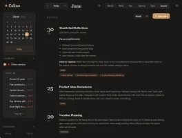 Desktop journal view with markdown support