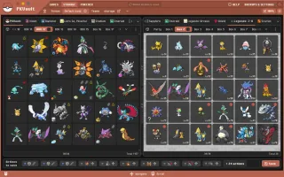 PKVault storage view in dark mode