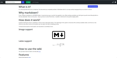 Wikmd homepage preview showing the wiki interface