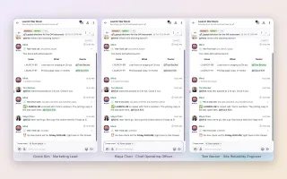 Three colleagues sharing an agent thread with live streaming responses