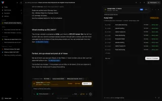 The Trenova Desk: Conversations view (dark mode)