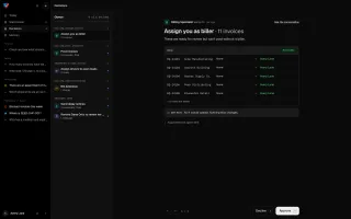The Trenova Desk: Decisions queue (dark mode)
