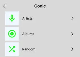 Sonos app showing bonob with lime foreground and alice blue background icon