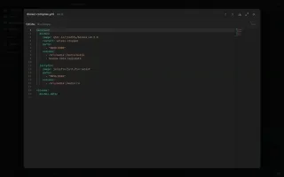 Editing docker-compose.yml in the code editor