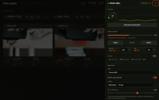 Monitor detail panel with live risk score, printer controls, temperatures, and preheat presets