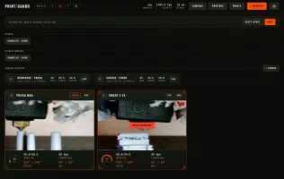 Customise mode showing drag-to-reorder and hide monitors and cameras, with pinning