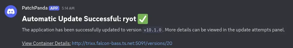 Discord auto-update notifications